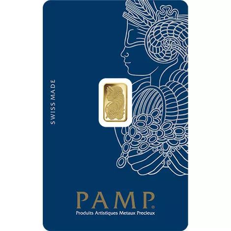 1 Gram Pamp Suisse Lady Fortuna Gold Bar, .9999 fine gold, PAMP Suisse