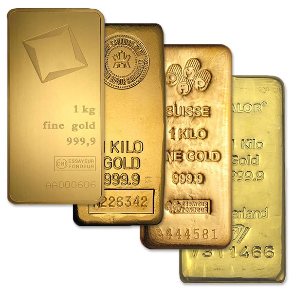 1 Kilo Gold Bar Random Brand, .9999 fine gold, Varies