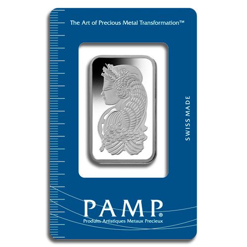 1 oz Pamp Suisse Platinum Bar, 0.9995 fine silver, PAMP Suisse